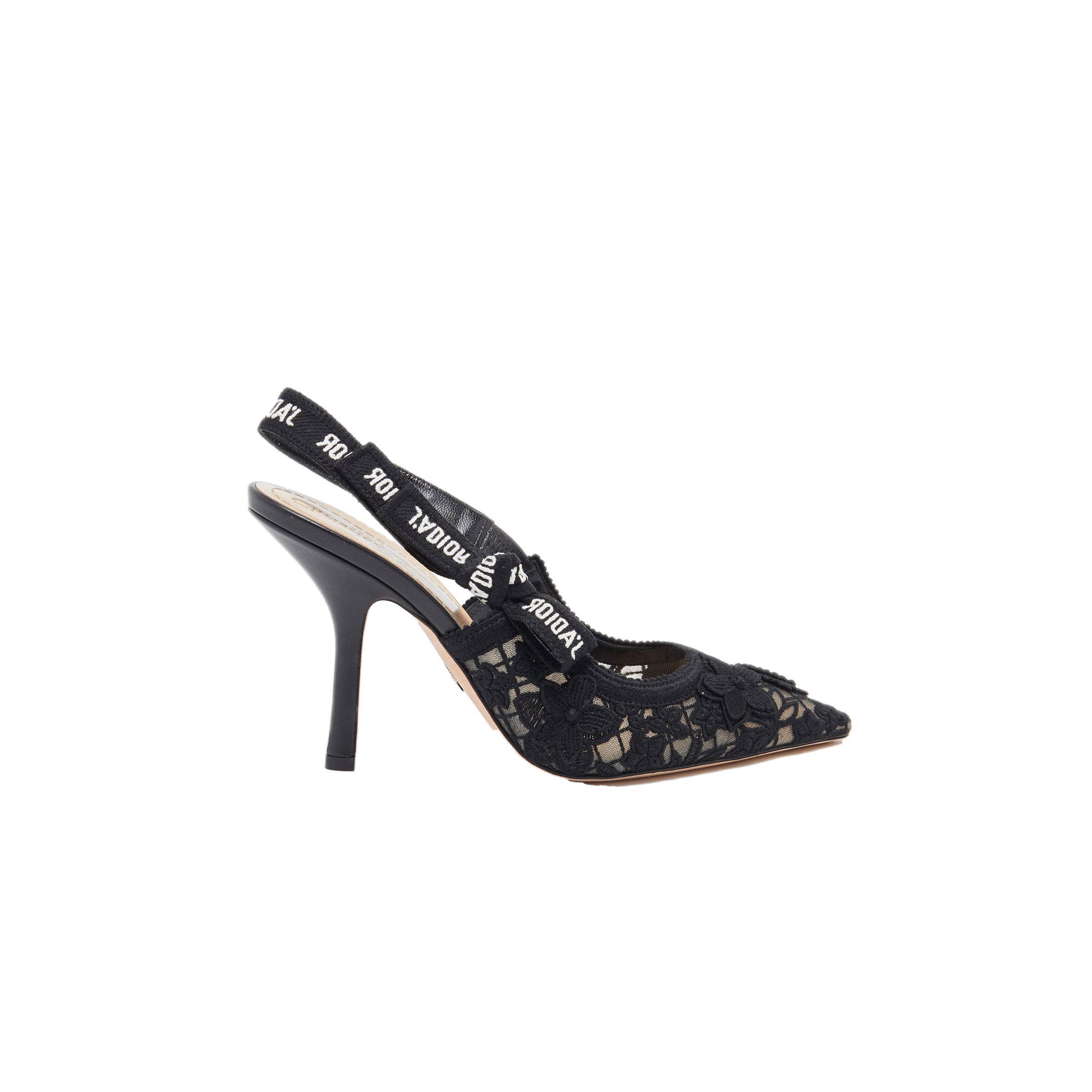 D*or black floral lace j''aD*or pointed toe slingback pumps kcv039bye900